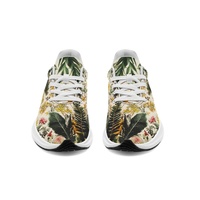 Baskets légères pour femme en cuir et maille, avec patchwork à motifs de champignons Amanita, logo personnalisable, semelle EVA, pour la marche et les occasions formelles, collection Printemps