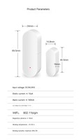 Sensor Inteligente para Puerta/Ventana SQ WIFI con Sensor de Contacto Magnético, Solución Tuya, Control Remoto por Aplicación