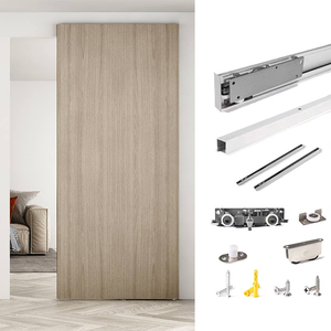 Perfiles de aluminio de riel secreto empotrado para el sistema de cocina del hogar Fantasma Cierre suave Interior Invisible Oficina Mecanismo de puerta corredera - Product Image 1