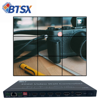 Conmutador de Procesador de Video BIT-VWC-409R de 4 Entradas y 9 Salidas, 1x9, 3x3, 2x9, 3x4, 2x6, 4K60, Controlador de Video Wall Giratorio para TV