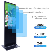 Afficheur publicitaire numérique sur pied en aluminium LaimiTouch 55 pouces Android 11 1920x1080 haute luminosité