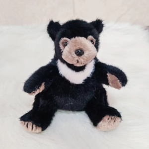 Stuffed Bear Toy Plush <b>Black</b> White Cat Doll Small Bear Plushie Children's Sleep <b>Pillow</b> Home Decoration Holiday Gift Polyester - Product Image 3