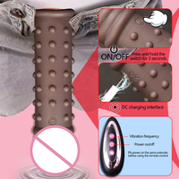 Anneau pénien à 9 modes de vibration Wolf Tooth avec télécommande, manchon extenseur en silicone pour pénis, jouets sexuels
