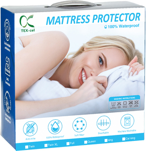 Tùy chỉnh không gây dị ứng 3D chần có thể giặt nệm Pad 100% không thấm nước Nữ Hoàng nệm bảo vệ - Product Image 6