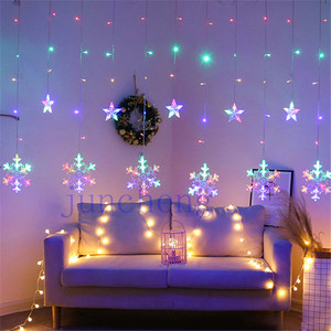<span class=keywords><strong>Guirlande</strong></span> <span class=keywords><strong>lumineuse</strong></span> rideau flocon de neige à lumière Led, luminaire décoratif d'intérieur, <span class=keywords><strong>guirlande</strong></span> de noël, veilleuse, pour <span class=keywords><strong>maison</strong></span> de jardin - Product Image 1