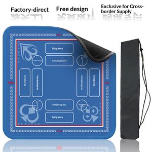 Nappe de jeu de cartes en tissu carré simple personnalisable, antidérapante, non réfléchissante, durable, avec bordure renforcée - Product Image 5