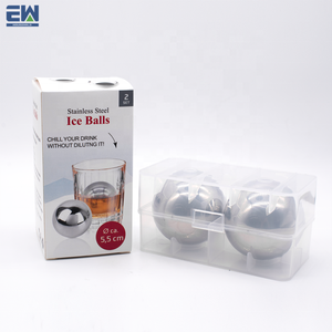 llegados forma redonda de acero inoxidable bola de hielo 55mm de gran tamaño reutilizable <span class=keywords><strong>whisky</strong></span> escalofriante bola de hielo - Product Image 2