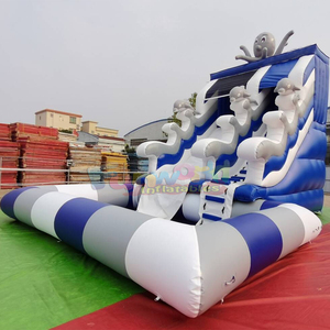 Tobogán acuático inflable comercial para niños con piscina, parque acuático inflable con forma de pulpo. - Product Image 2