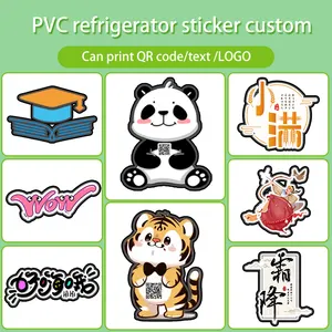 Creative Wholesale Creative Cartoon Soft Magnetic PVC Refrigerator Magnet Promotional DIY Erasable Magnet Stereo Design Creative DIY