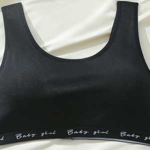 Großhandel Weiche Hochelastische Rundhals Einfarbige Sport-Tanktop BH Unterwäsche Mittelhoch Sitzende Slip Plus Size Dessous Damen-Sets - Product Image 5