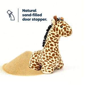 Topes de Puerta Decorativos Personalizados con Forma de Animales, Topes de Puerta de Peluche Resistentes, Jirafa de Peluche Suave, Bolsa de Arena para Decoración del Hogar - Product Image 3