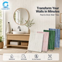 Carrelage auto-adhésif mat imitation béton pour crédence, feuille murale aspect pierre à peler et coller, décoration étanche pour cuisine, salle de bain et buanderie