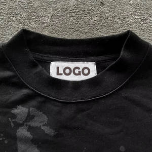 <strong>Custom</strong> Heavyweight Washed Letter <strong>Rhinestone</strong> Embroidered Solid Color Double-Layer Long-Sleeved Street Style <strong>T-Shirt</strong> - Product Image 4