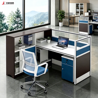 Bureau de travail modulaire haut de gamme JIUSHUN pour personnel, mobilier de bureau, poste de travail individuel