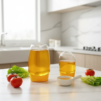Bouteilles en plastique inversées et convertibles en gros pour ketchup, miel et sauce piquante, 300 ml avec bouchon à clapet