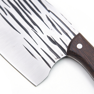 Cuchillo de Chef de Acero Inoxidable Forjado a Mano de Alta Calidad, Estilo Carnicero, Mango de Madera Wenge, Cuchillo Estilo Hacha Forjado - Product Image 3