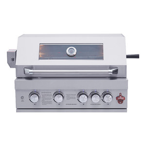 Moteur de rôtissoire 220V intégré à un barbecue au gaz, tige de rôtissoire en acier inoxydable massif, machine à barbecue commerciale - Product Image 3