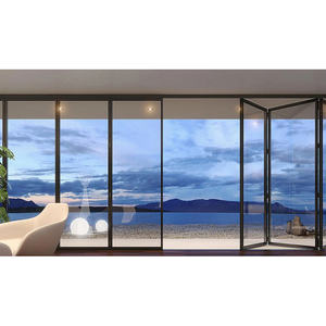 ประตูพับเก็บได้ฉนวนที่ทันสมัยสำหรับใช้ในครัวเรือนเชิงพาณิชย์กันเสียงทนกระจกนิรภัยสำหรับภายนอกห้องนอนกลางแจ้ง - Product Image 2