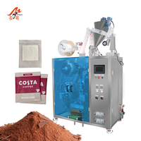 Machine d'emballage automatique pneumatique pour sachets de thé et de café (8g, 10g, 12g) avec oreilles suspendues, pour remplissage et scellage, qualité alimentaire, pour plastique et papier