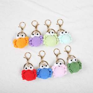 Llavero de <span class=keywords><strong>Cangrejo</strong></span> Pequeño Hecho a Mano, Colgante de Dibujos Animados, Mini Adorno para Bolsa, Accesorios para Parejas - Product Image 2