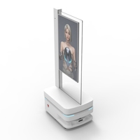 Kiosque publicitaire numérique interactif sur pied de 43 pouces avec écran LED double face pour ascenseur intérieur autonome, robot tactile et SDK pour magasin de détail