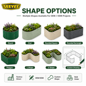 Jardinera Elevada de Forma Personalizada SEEYES, OEM ODM, Acero con Recubrimiento en Polvo, Diseño Personalizado, Directo de Fábrica - Product Image 2