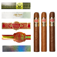Bandes et étiquettes de cigares personnalisées imprimées, durables et écologiques, anneaux de cigares adhésifs personnalisés pour un emballage et une promotion haut de gamme