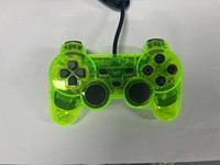 Control de Juego con Cable P2 Personalizado de Fábrica, Doble Vibración, Doble Motor, Diseño de Copo de Nieve Transparente y Colorido, Compatible con PC, Botón Turbo