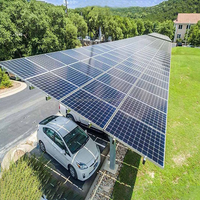 Système de montage solaire pour abri de voiture étanche personnalisé européen Panneau solaire pour abri de voiture en aluminium anti-corrosion