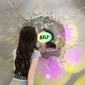 Espejo Decorativo Artístico con Lámpara de Pared de Agua para Salas de Estar, Hoteles, Salas de Exposición y Baños, Espejos Decorativos Populares con Efecto de Agua - Product Image 4