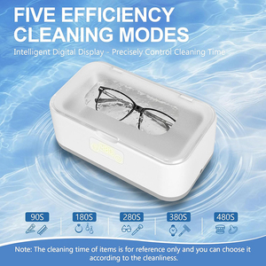 Pulitore a Ultrasuoni Elettrico <span class=keywords><strong>da</strong></span> 800ml con 5 Modalità per Pulizia Profonda di Gioielli e Occhiali - Product Image 2