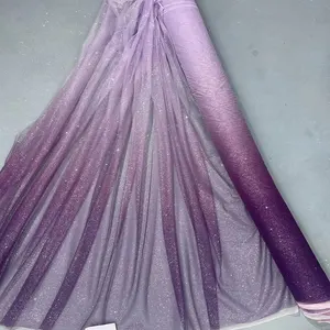 शक्की बैंगनी ombre tulle चमक के साथ बोल्ट द्वारा अनुकूलित रंग दो टोन tulle