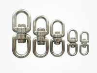 Chaîne à maillons doubles en acier inoxydable avec anneau pivotant en acier pour la mise en rigging