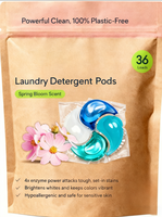 Capsules de lessive écologiques professionnelles pour vêtements, parfum naturel, lavage automatique en machine, usage commercial