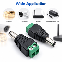 Prise d'alimentation mâle DC 5,5x2,5 mm avec bornes à vis pour adaptateur d'alimentation de bande LED CCTV