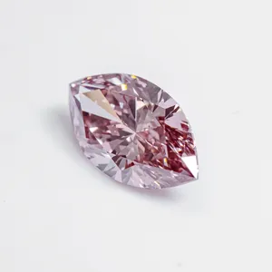 1.12 Carat Marquise Cut Pink Diamond Lab Grown Diamond CVD Loose Diamond