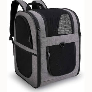 Muestra gratuita de transportín para gatos con tarjeta de identificación, transportín para gatos de 18X11X11 pulgadas aprobado por la TSA para 2 gatos debajo del asiento, plegable de lados blandos - Product Image 2