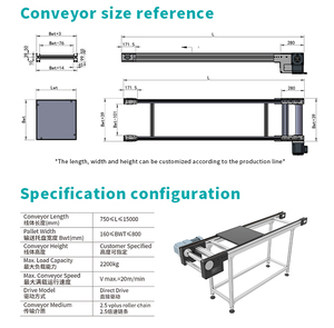KECE Yeni Ağır Zincirli Konveyör 10B Çift Çelik Zincir, Bant Başlığı/Kuyruk Yuvası ve Kuyruk Tekerleği Gergisi 370W Nefes Alabilir - Product Image 6