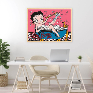 Pittura Diamantata 5D Fai da Te con Trapano Completo, Cartone Animato Ragazza Carina Lady Betty Boop, Ricamo a Diamante, Punto Croce, Mosaico Artistico, Decorazione Casa, Artigianato - Product Image 2