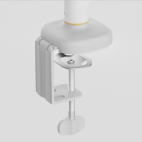 Support de bras double pour écran à ressort à gaz réglable en hauteur avec fixation par œillets et pince en C, compatible VESA, modèle Tokyo