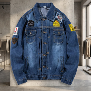 Chaqueta de Mezclilla Personalizada para Hombre, Estilo Urbano Invernal, 100% Algodón, Impermeable, Transpirable, Ecológica, con Calefacción, para Motociclistas - Product Image 3