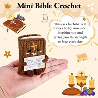 Cadeaux chrétiens faits main en crochet pour adolescents, filles, garçons, hommes - Mini Jésus catholique pour la Confirmation, cadeau de Noël pour le bas de Noël