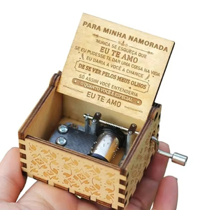 <span class=keywords><strong>Música</strong></span> y diseño Melody Hand Crank Music Box Regalo <span class=keywords><strong>popular</strong></span> de Navidad Mini caja de <span class=keywords><strong>música</strong></span> de madera grabada con láser - Product Image 2