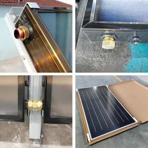 Piatto piatto evacuato tubo a vuoto di vetro collettore solare calore tubo scaldabagno termico per uso domestico per sistemi di piscina - Product Image 6