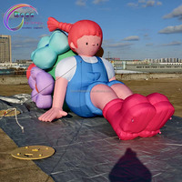 Modèle de fille de dessin animé gonflable géant pour la publicité, personnage gonflable pour la décoration d'événements