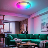 Plafonnier LED intelligent WIFI moderne RGBCW, télécommande via application Tuya, compatible Alexa et Google Assistant, dimmable, pour chambre et salon