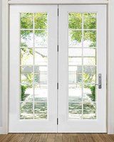 Portes battantes modernes en PVC antivol avec grilles en acier inoxydable, couleur personnalisable, surface finie pour chambre, hôtel, villa, cuisine