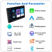 General Motors Autoradio Android double DIN 9 pouces avec lecteur DVD, GPS 32 Go, WIFI, Carplay sans fil, Android Auto