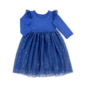 Yiwu Yiyuan nueva moda <span class=keywords><strong>2023</strong></span> vestido de tutú de tul de color sólido vestido de tutú de Otoño de manga larga acampanada para niñas pequeñas - Product Image 2