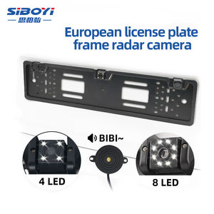 Caméra de recul 2-en-1 avec cadre de plaque d'immatriculation européenne et capteur <span class=keywords><strong>radar</strong></span> de stationnement 170° °   Vision nocturne grand angle IP68 étanche 4/8 LED - Product Image 4
